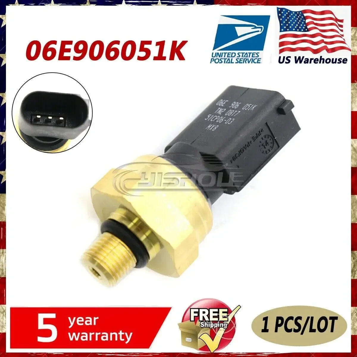 

Fuel Oil Pressure Sensor Regulator 06E906051K for Audi A3 A4 A5 A6 A7 A8 Q5 Q7 R8 RS4 RS5 S4 S5 S6 S8 SQ5 TT TTS 51CP06-03