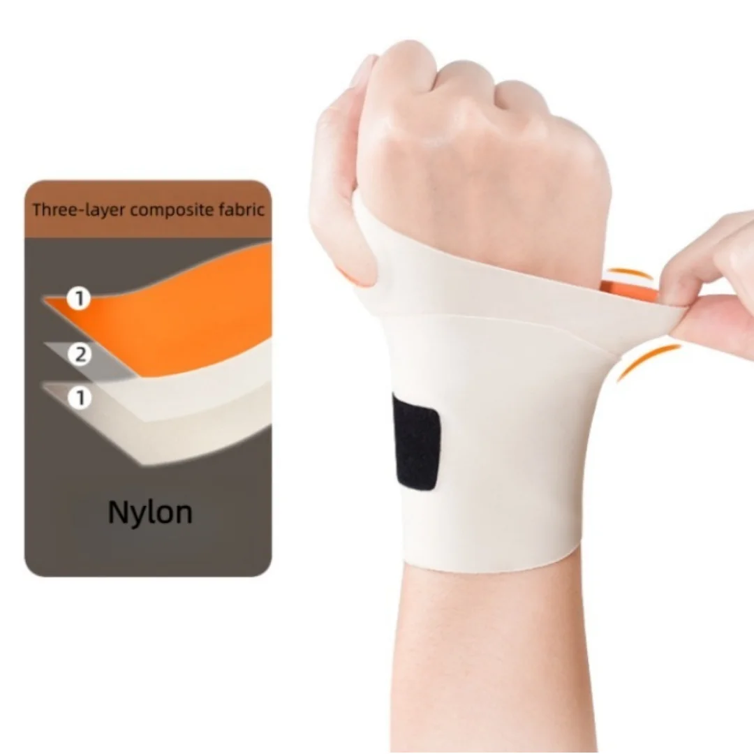 1Pc Fitness Ultra-Thin Elastic Wristband Unisex with Adjustable Bands Breathability Pressure Protection and Pain Relief Function