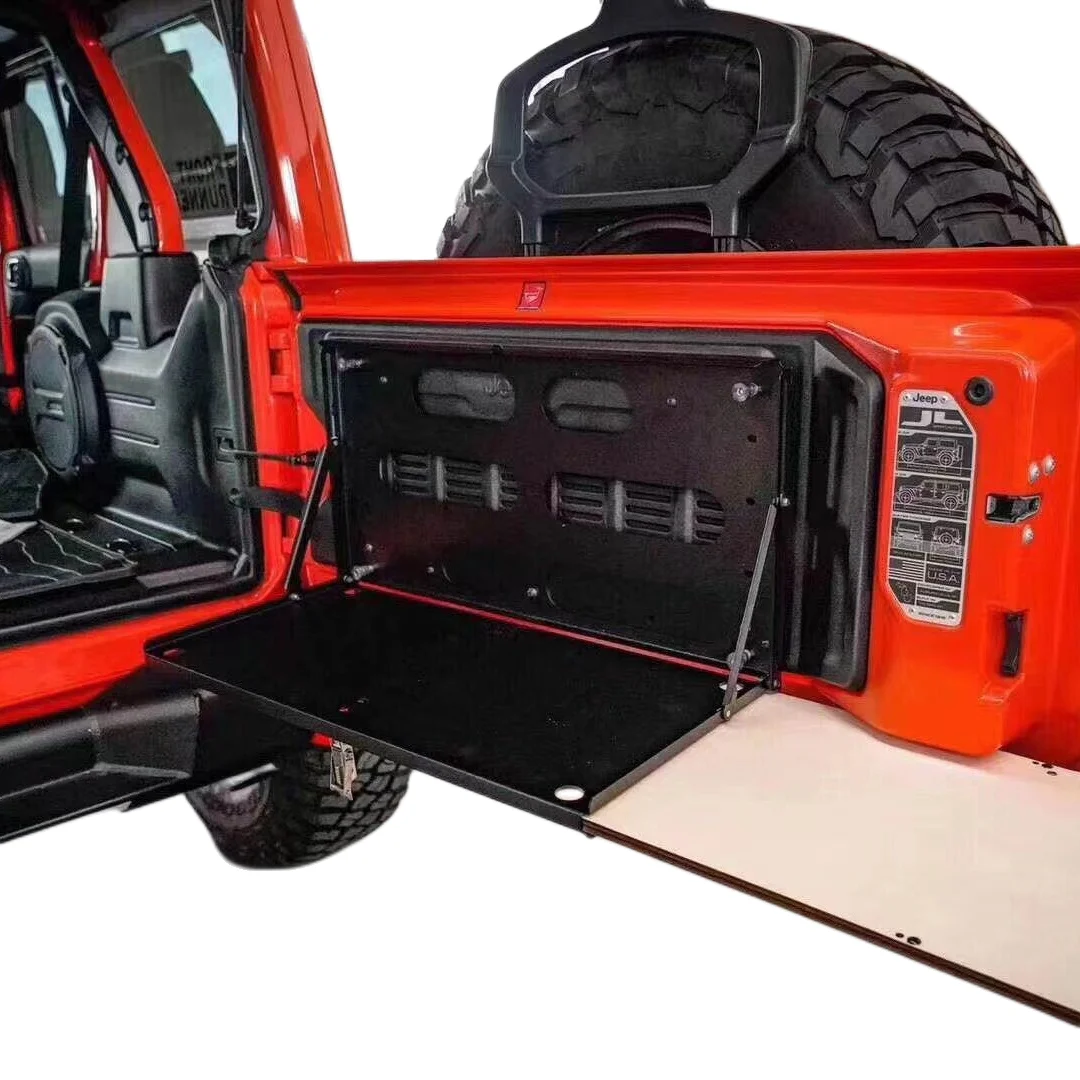 Foldable Tailgate Table Cargo Shlf Bulkhead Of Stern Door, Counter For Jeep Wrangler 2018+++ LantSun 7012BA