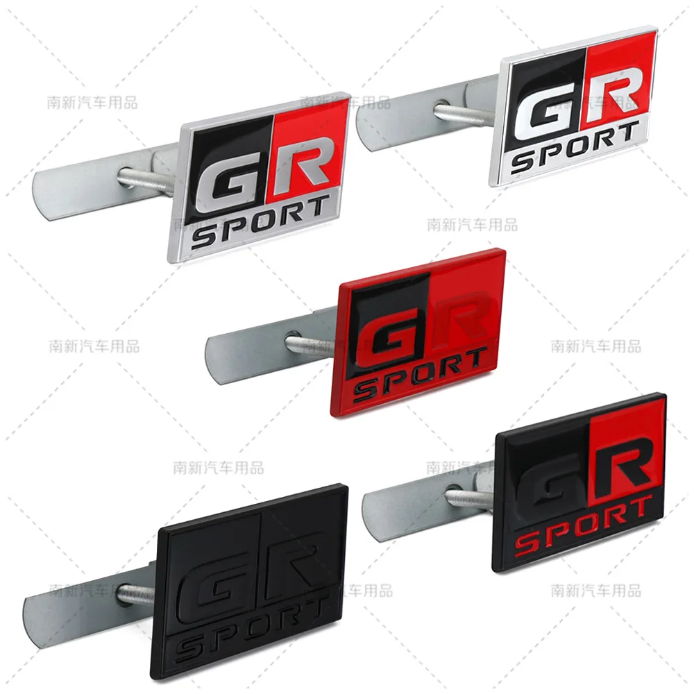 Автомобильная наклейка GR Sport, наклейка на переднюю капот, эмблема решетки, значок для Toyota HV YARiS RZ RC RS Prius Lexus Harrier GRMN, наклейки с логотипом