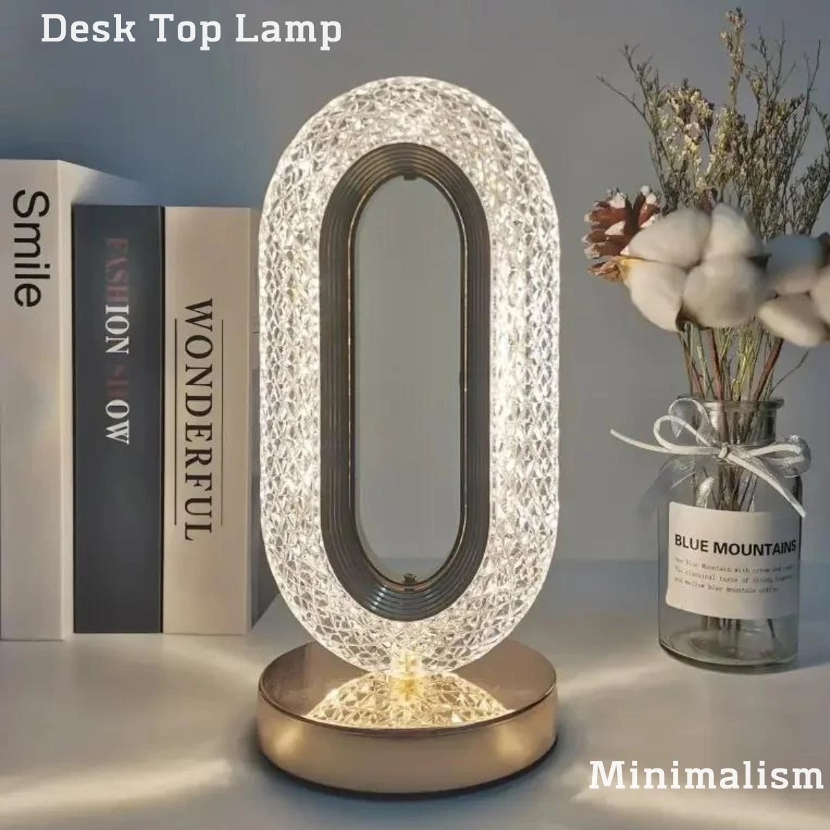 Crystal Lamps Modern Luxury Bedside Lamps Dining Table 3 Color Diamond Touch Lights Bedroom Desktop Standing Lighting Table Lamp