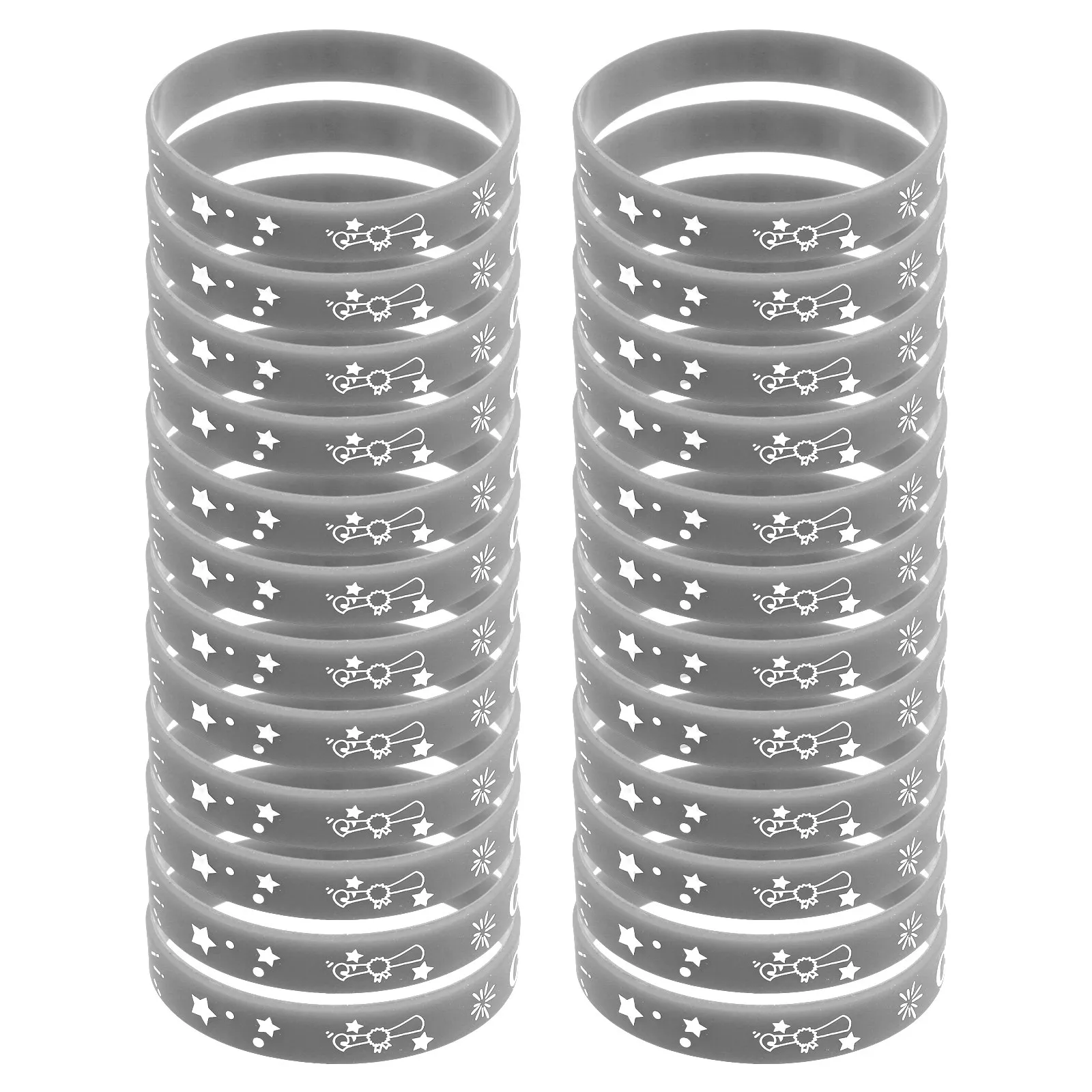 24Pcs Class of 2025 Graduation Silicone Wristbands Soft Flexible Eco Friendly Grad Party Favors Bulk Graduation Celebration