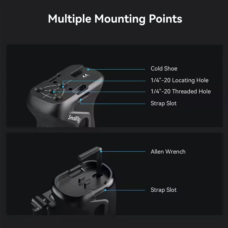 SmallRig 4017 المفاجئة على قفل سريع الناتو الجانب مقبض قابل للتعديل الشريحة 35 مللي متر الحذاء البارد جبل مقبض سبائك الألومنيوم لكاميرات DSLR