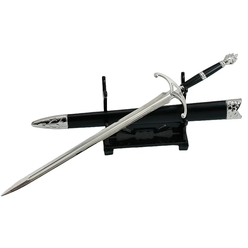 22cm Nowy czarny model miecza rycerza Lothric z gry SOULS, metalowy model, dekoracja na biurko, ozdoby, prezent urodzinowy dla chłopców, zabawka