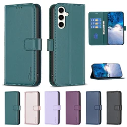 M35 Case Leather Wallet Flip Case on For Samsung Galaxy M35 M15 M55 F15 F55 M62 F62 C55 5G M356 Coque Funda 2024 Capa Shell Etui