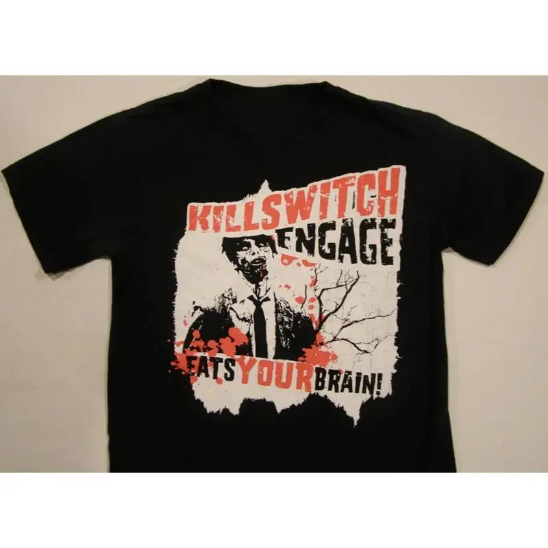 Vtg Killswitch Engage Eats Your Brain Cotton Black All Size T Shirt TR335