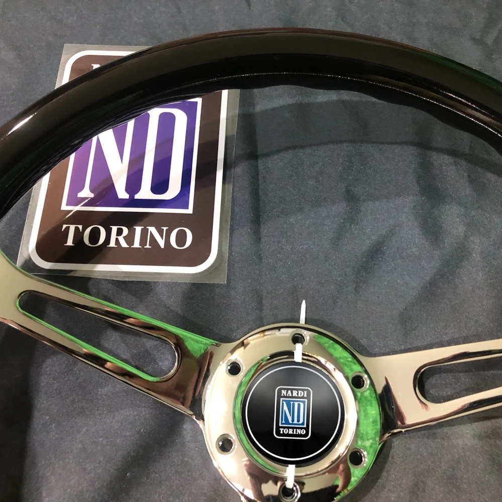 Black 15Inch Classic ABS Wood Nardi Steering Wheel Car Rally Racing JDM Nardi Steering Wheel Volantes For VW HONDA TOYOTA BMW