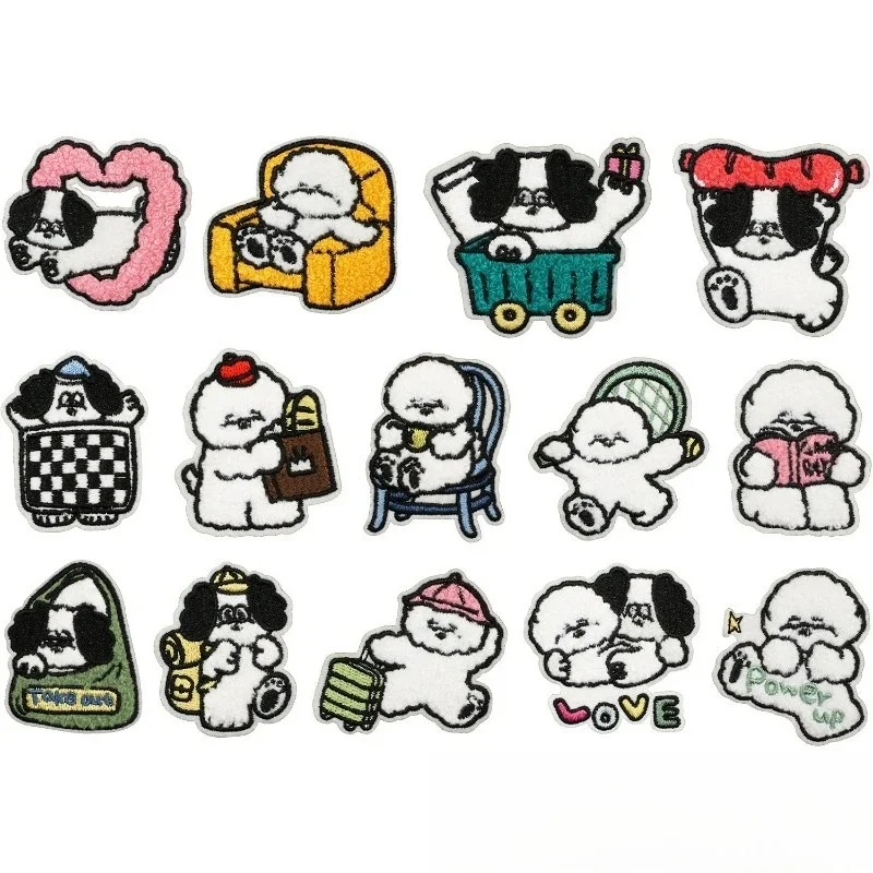 Puppy Embroidery Sticker Ironing Bread Dog Cloth Sticker Clothes Dressing Patch Sticker Bag Decoration Embroidery Chapter Boy