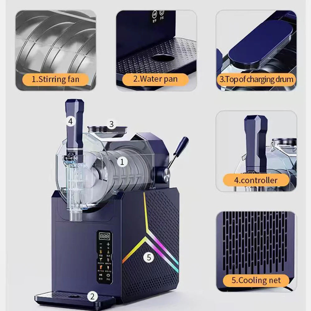 Slushie Machine Slushy Machine for Home with LED Display Professional Frozen Drink Maker for Frozen Margaritas,Frappés Ice Cream