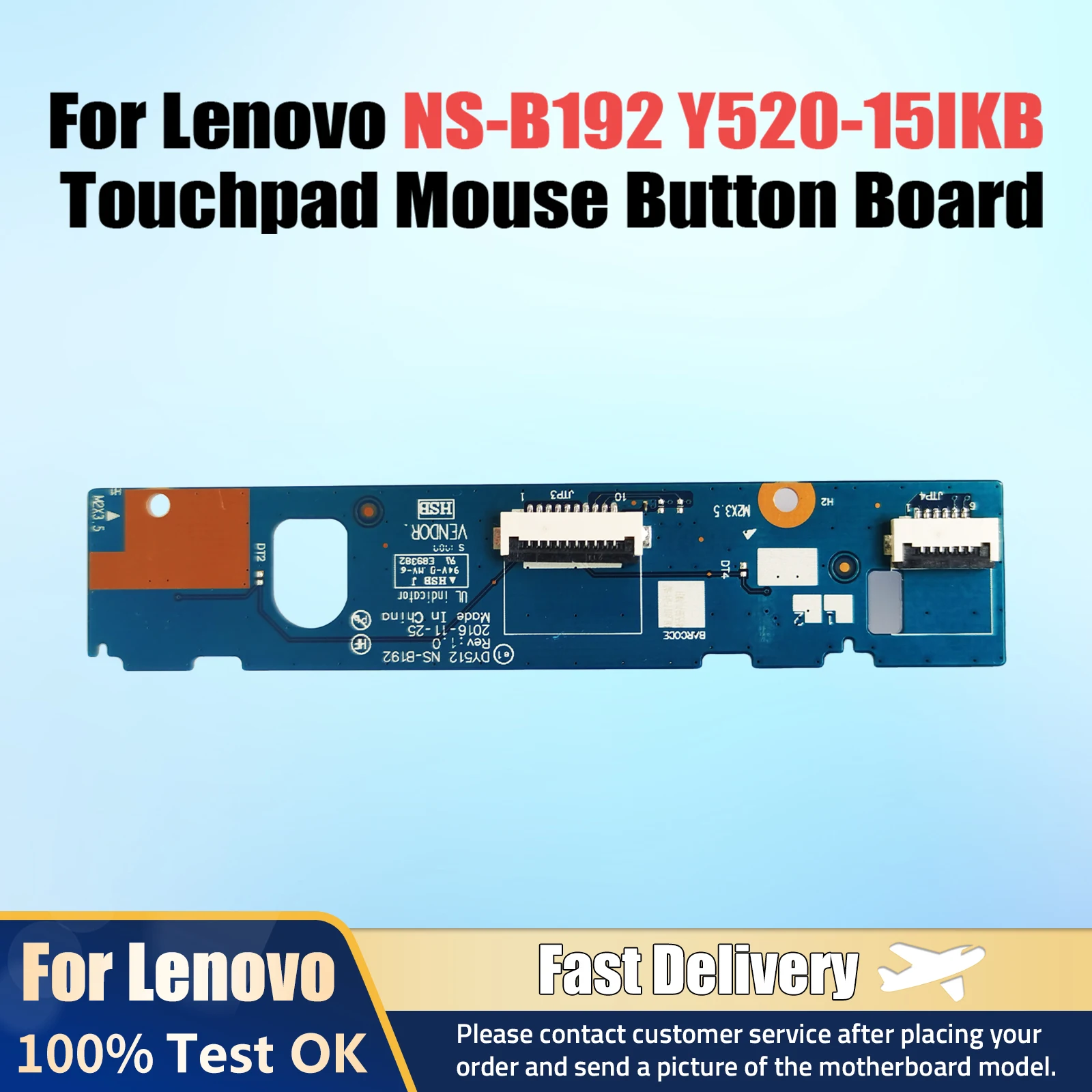 For Lenovo R720-15 Y520-15IKB Touchpad Mouse Button Board DY512 NS-B192 100% Tested Fast Ship