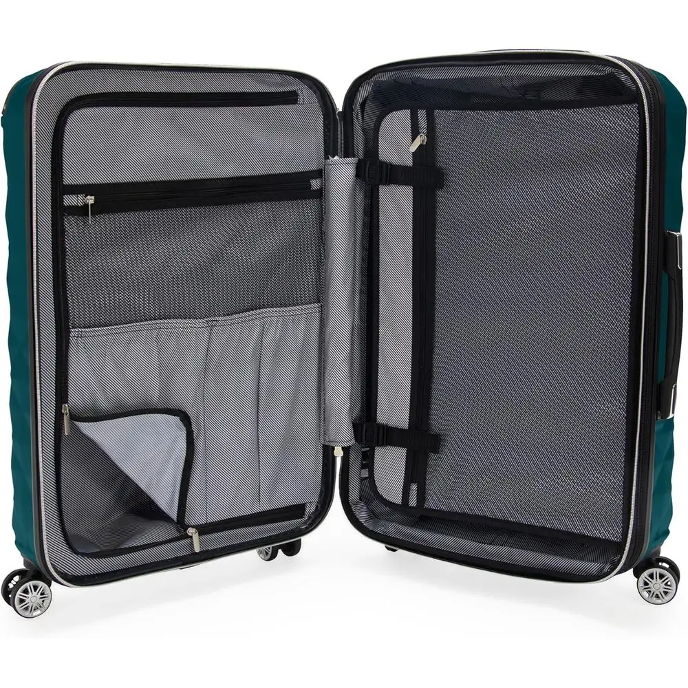 ケネス・コール リアクション ダイヤモンド タワー 8輪スピナー、ディープティール、28インチ拡張可能ラゲッジ