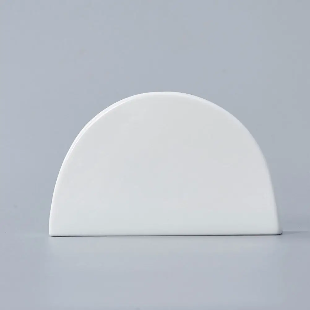 2Pcs Elegant Ceramic Napkin Holder Flat Stable Serviette Stand for Kitchen Dining Room Bathroom Napkin Holders for Tissue