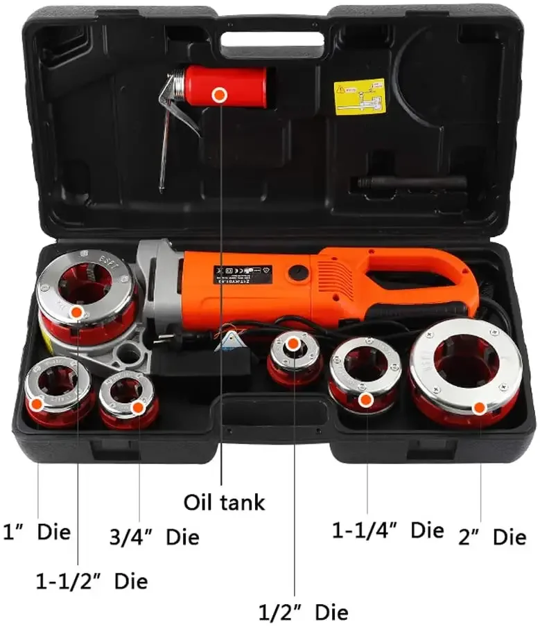 

New Electric Pipe Threader 6-Blade Portable Pipe Threader Multifunctional Electric Pipe Threader