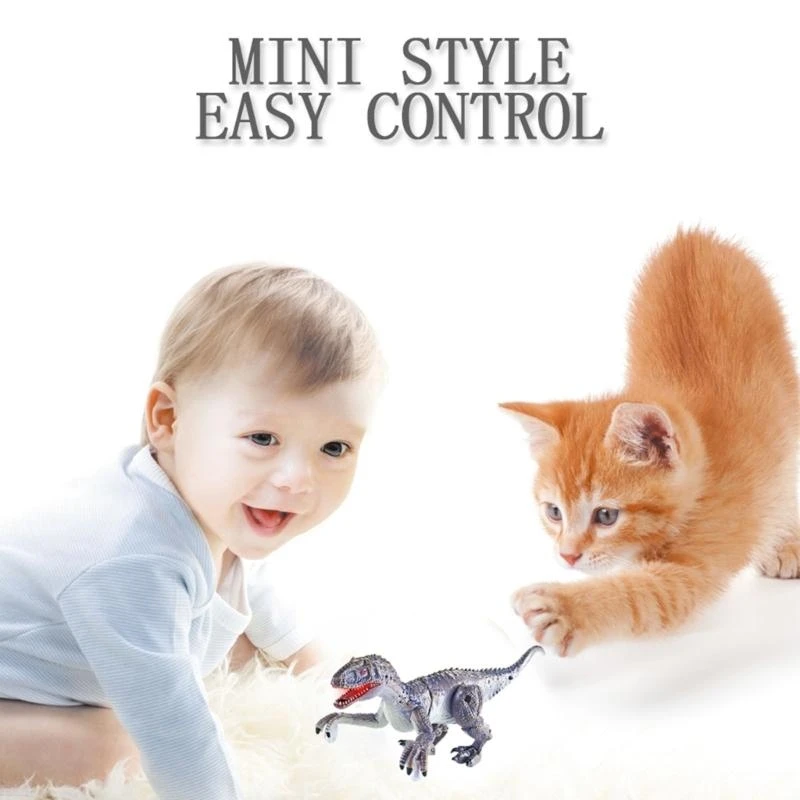 

Electric Dinosaur Simulation VelociRaptor/Dilophosaurus Toy Child Christmas Gift 15UB