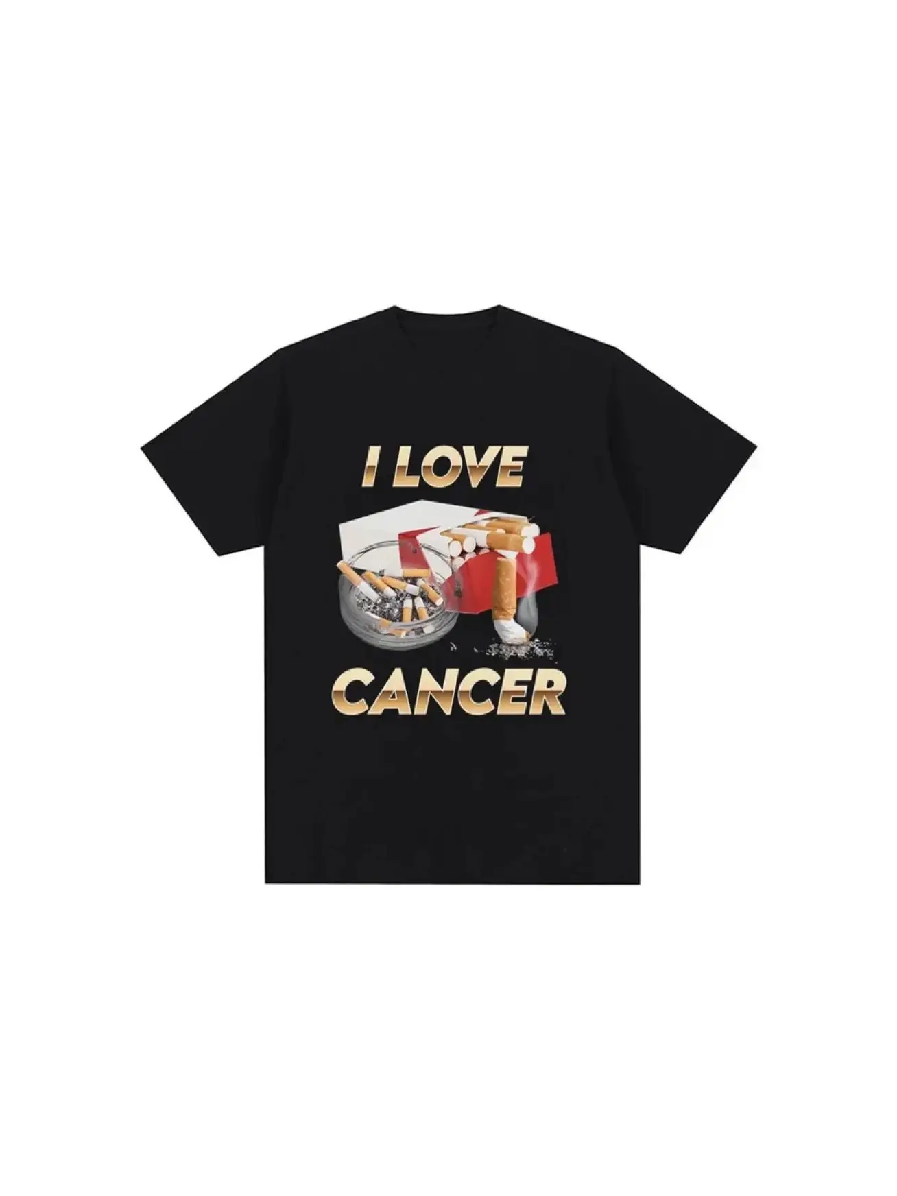 

I Love Cancer Meme T-shirt Men's Fashion Retro T-shirt Summer Casual Large Short sleeved T-shirt Top Street Clothing 77899