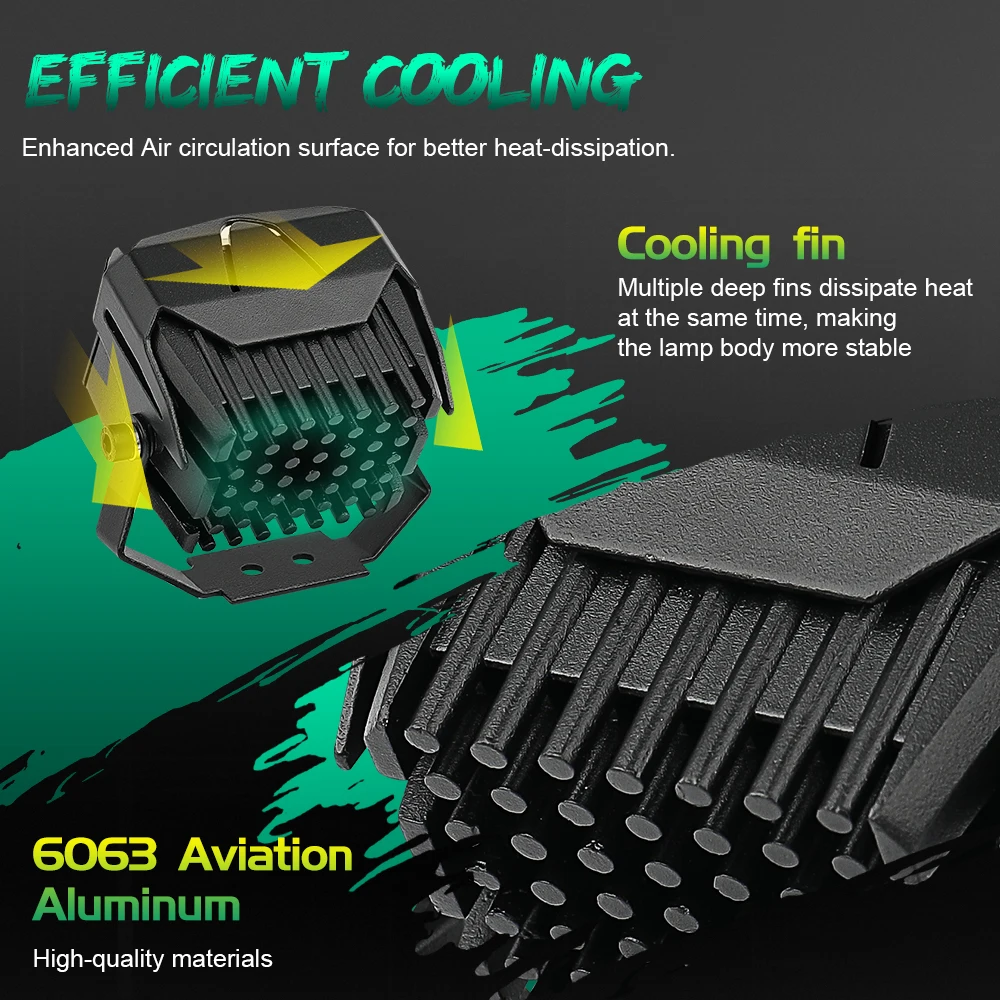 مشرق القيادة شعاع ثنائي اللون العنبر الأبيض ستروب الضباب مصباح 3 بوصة صغيرة 2.6 ''30 واط شاحنة الطرق الوعرة Led ضوء العمل للدراجات النارية #4