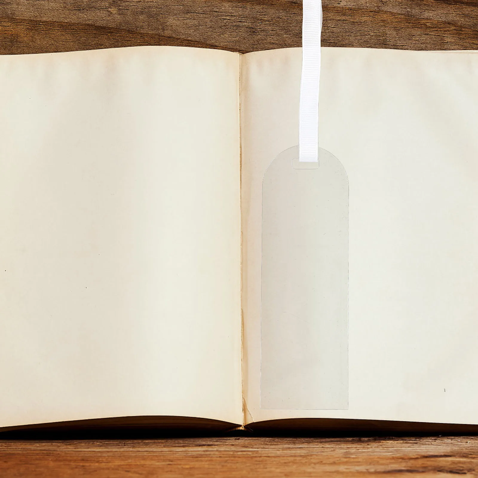 

10pcs Acrylic Bookmarks Blank Unfinished Reading Page Markers Ribbon Diy Gift For Book Lovers Clear Rectangular Bookmark Craft