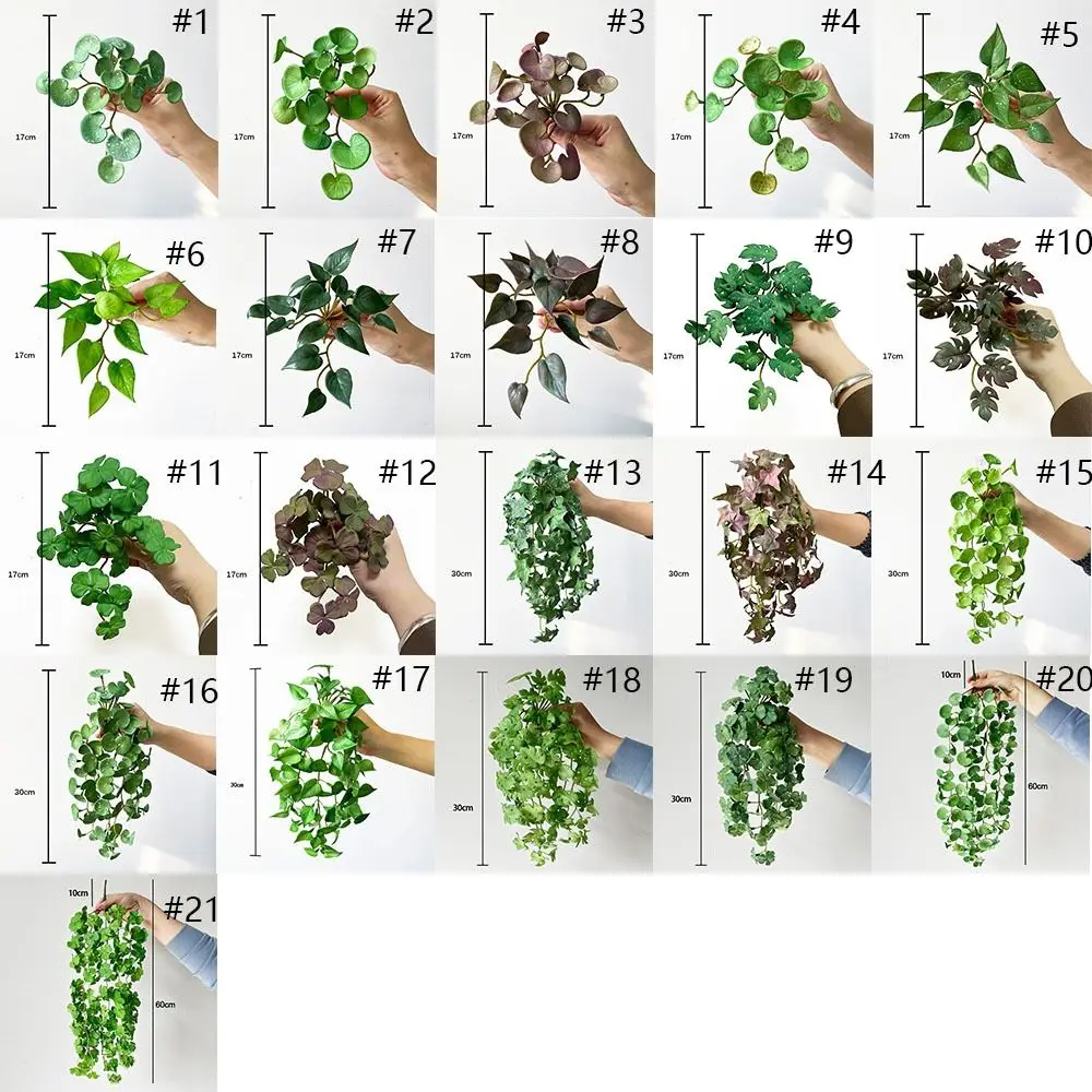 Miękka sztuczna miedź moneta trawa rośliny realistyczne wiszące na ścianie fałszywe liście bluszczu ręcznie robiony mini bukiet dekoracja wnętrz