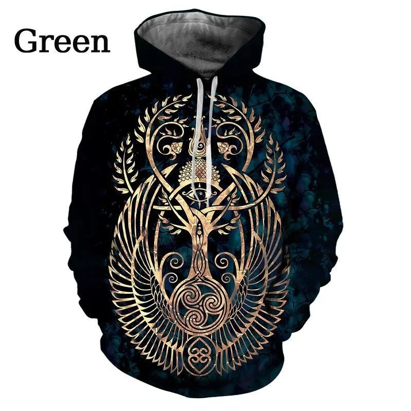 3D Printed Ancient Egypt Eye Horus Hoodies For Men Retro Graphic Pullovers Casual Hooded Oversized Sweatshirts Long Sleeves