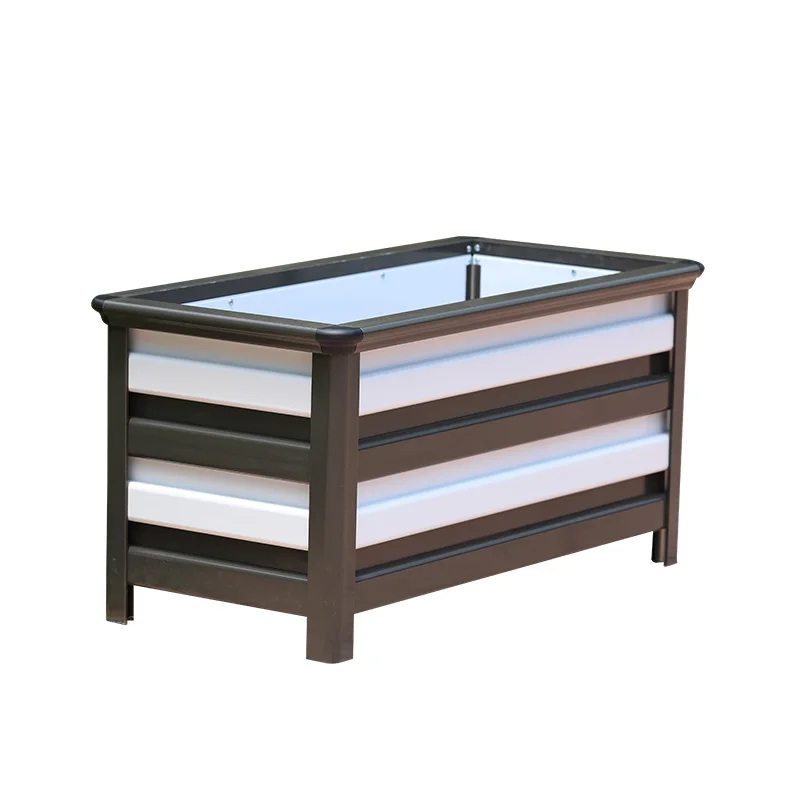

Aluminum alloy flower box outdoor courtyard balcony flower slot guardrail road municipal flower bed custom outdoor