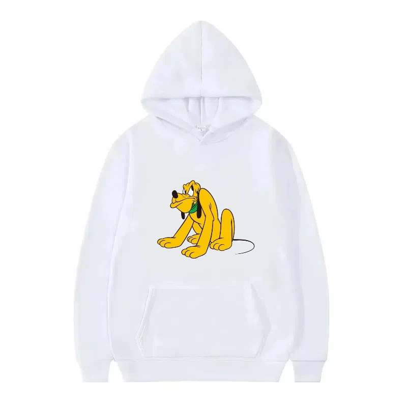 ديزني ميكي ماوس بلوتو نمط امرأة عادية فضفاض رمادي الربيع القمم الملابس البلوفرات السيدات رخيصة Y2k هوديس الرجال بلوزات