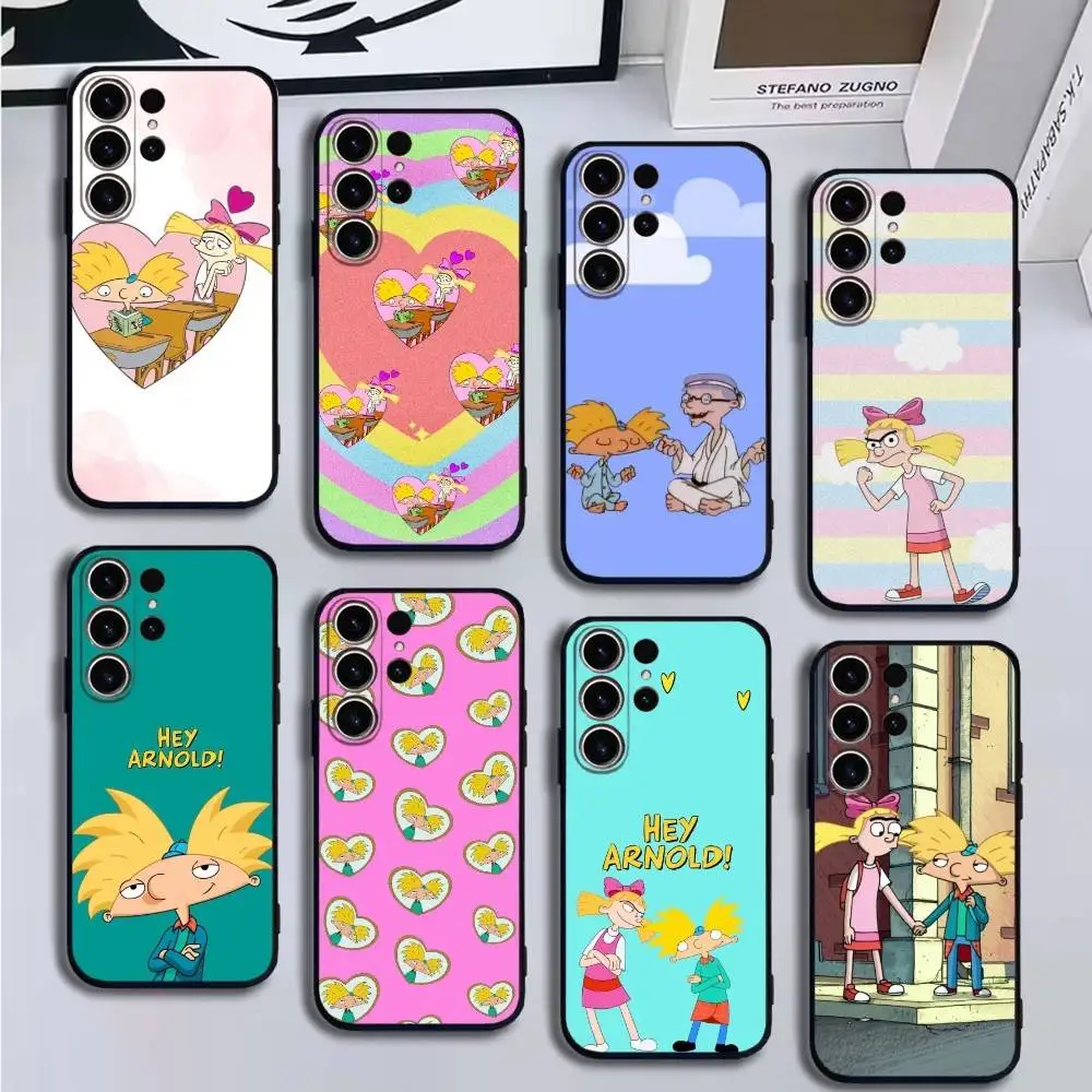 

Cartoon Hey Arnold Fondos Phone Case For SamsungS25,24,21,22,23,30,Ultra,20,Plus,Fe,Lite,Note,10,9,Soft Black Cover