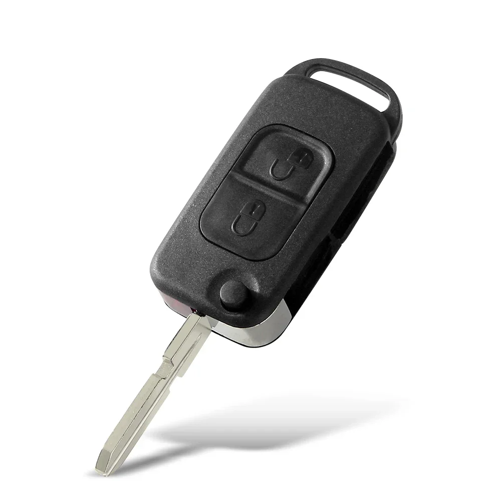 KEYYOU For Mercedes Benz W168 W124 W202 W203 A C E ML C CL S SL SEL SLK E113 Fob Uncut HU64 HU39 Flip Remote Car Key Shell