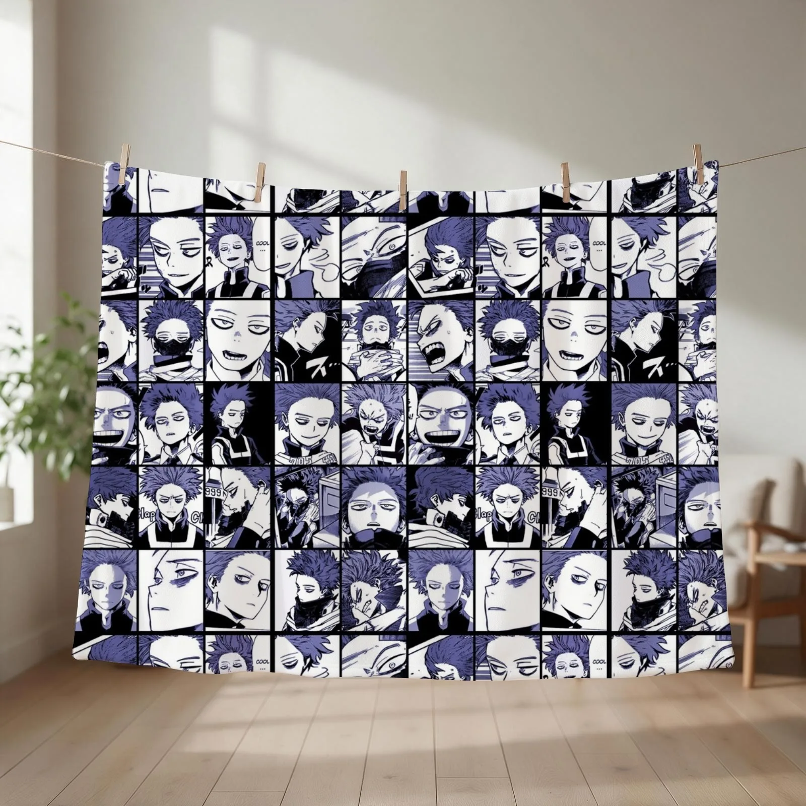Shinso Collage color version Throw Blanket couch cozy soft plush fuzzy picnic outdoor blanket