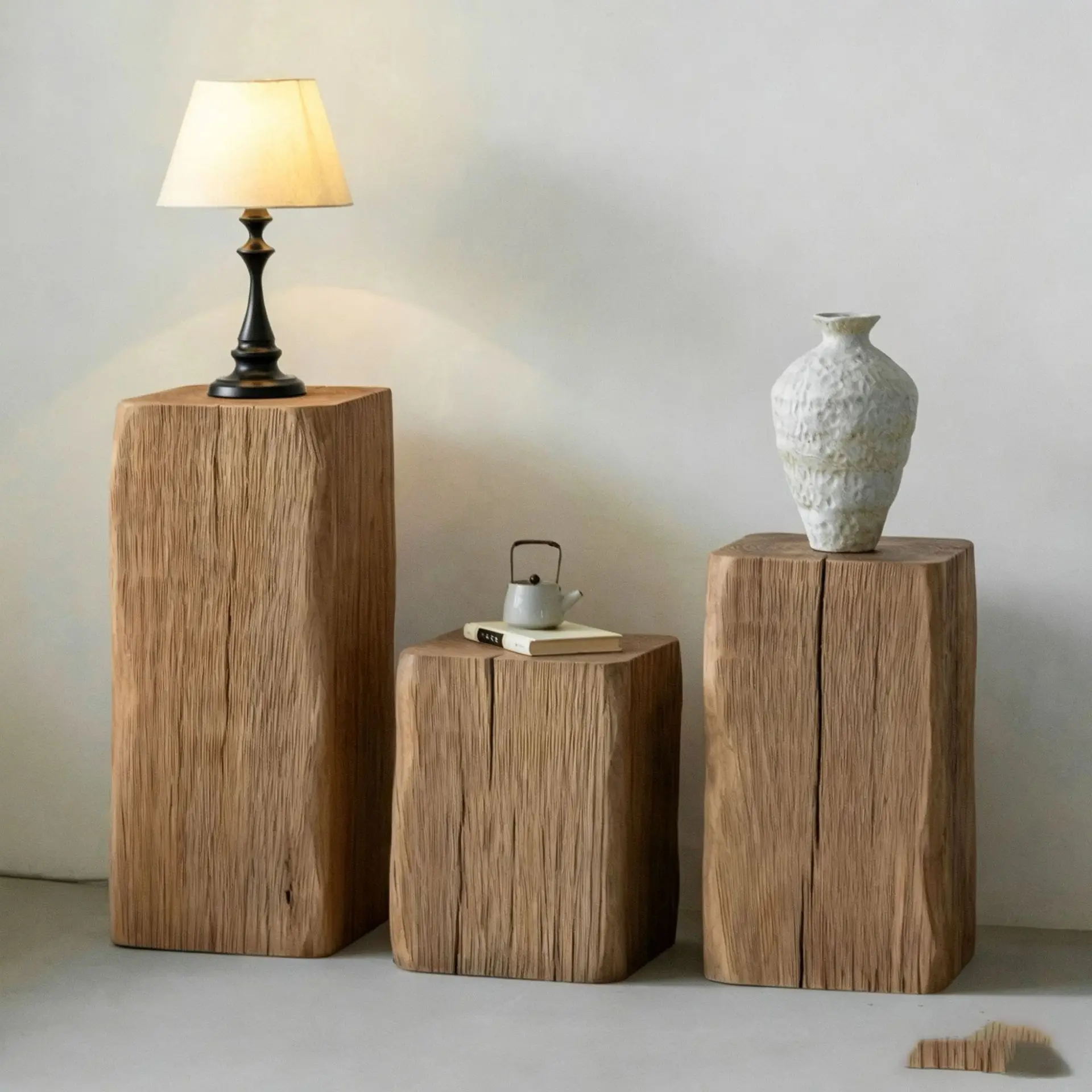 Solid wood piers B & B logs do old side few living room square root carving flower stand base ornament hotel corner few wooden p