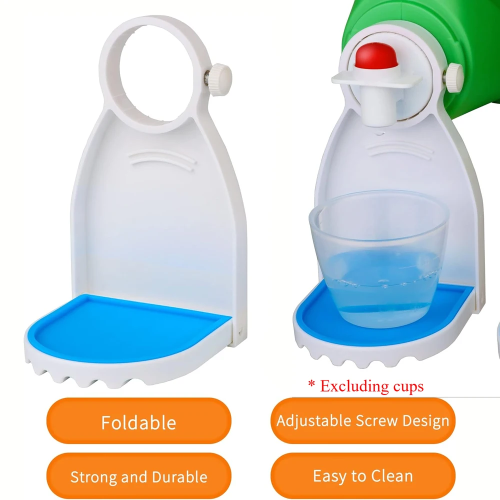 

Laundry Detergent Cup Holder Foldable with Fixing Screw Detergent Drip Catcher and Drip Tray Removable Silicone Pad
