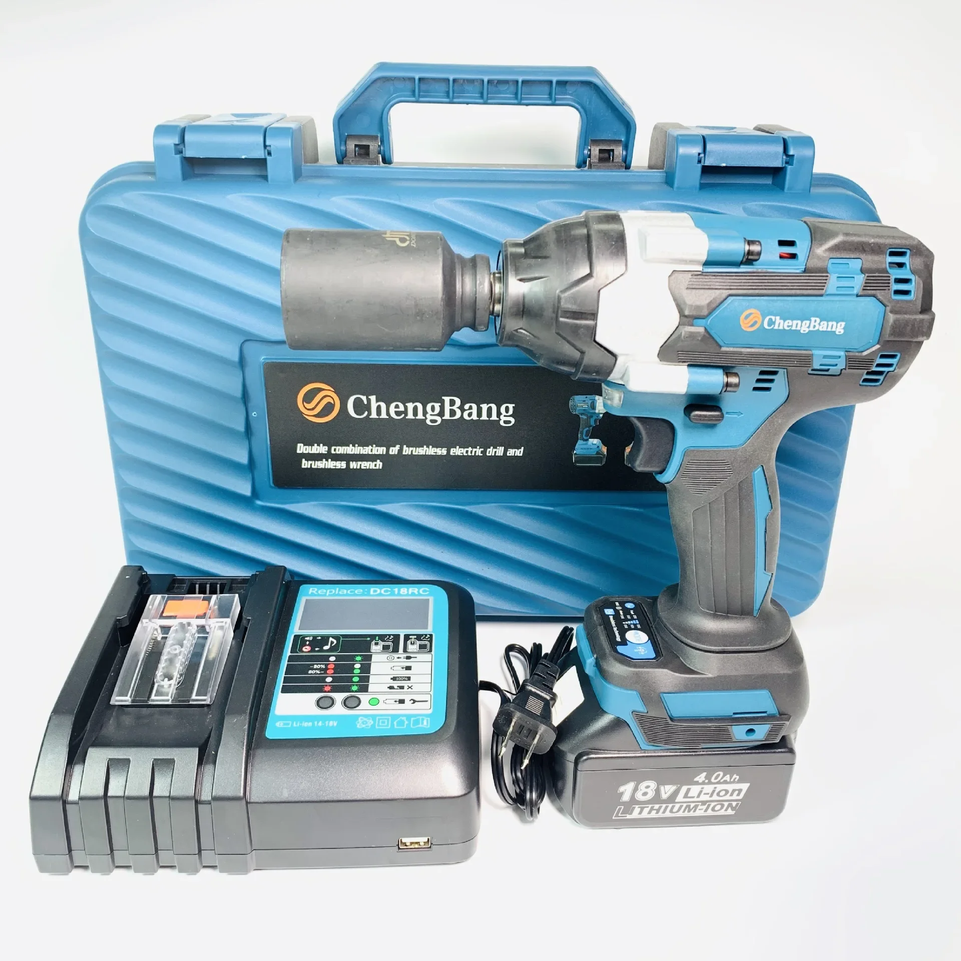 

z 880-1500N.m High Torque Brushless Electric Impact Wrench Rechargeable Lithium Battery Heavy Duty Cordless Wrench For Auto Rep