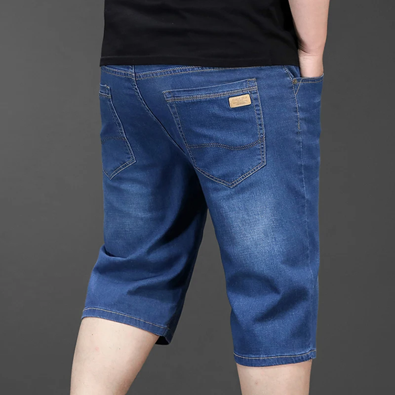 New Oversized 44 46 48 Denim Short Pants For Men High Quality Brand Summer Short Jeans For Chubby Pants Loose Large Size Short