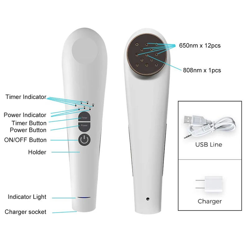 Red Light Therapy Device Relieve The Pain and Swelling, Light Therapy Products for Acute Joint Pain Relief 650nm 808nm