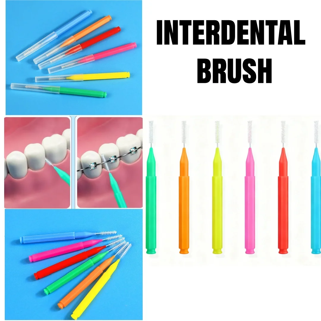 267--فرش تقويم الأسنان بين الأسنان | منظفات ذات شعيرات ناعمة على شكل قلم رصاص للأقواس وفجوات الأسنان #1