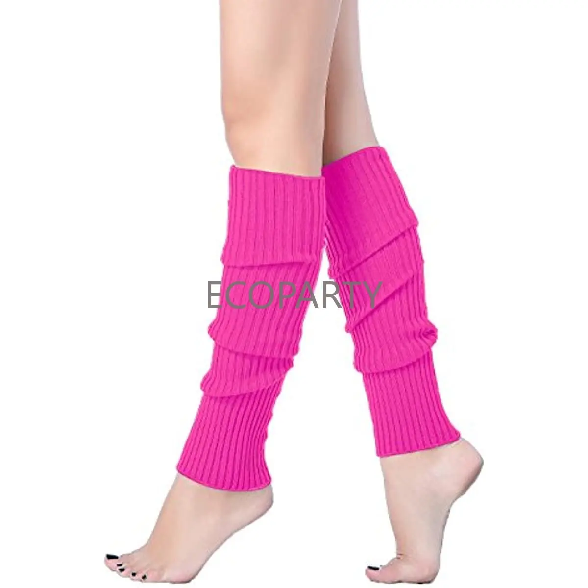 V28 Women Juniors Neon Ribbed Leg Warmers for 80s Eighty's Party Sports Yoga Medieval Accessories Comfortable ecoparty