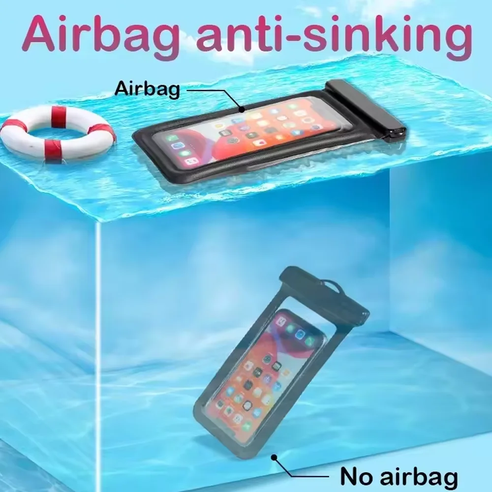 1-10 SZT. Wodoodporny Pokrowiec na Telefon z Ekranem Dotykowym, Hermetyczny Worek do Pływania/Dostaw, Wytrzymały Wodoodporny Futerał z Folią Dotykową