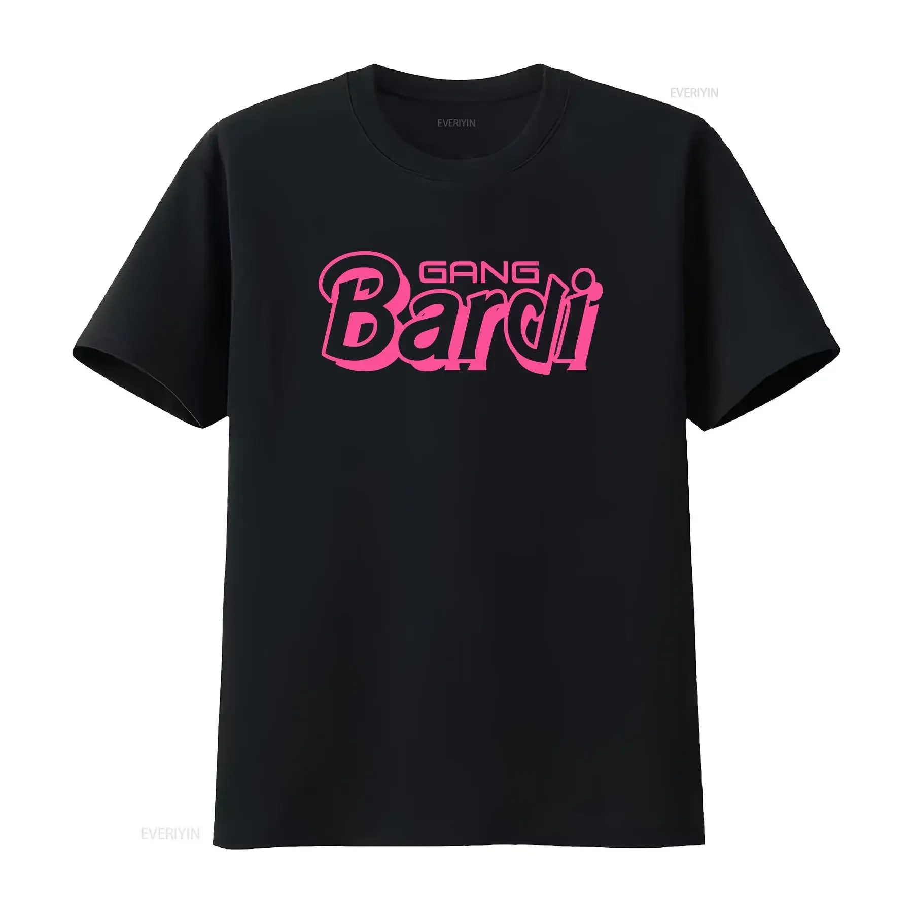 Camiseta Cardi B Bardi Gang Hip Hop para Mujer, Estilo Latino Vintage, Lavada, con Gráficos Modernos, Transpirable, Ropa de Diseñador Versátil