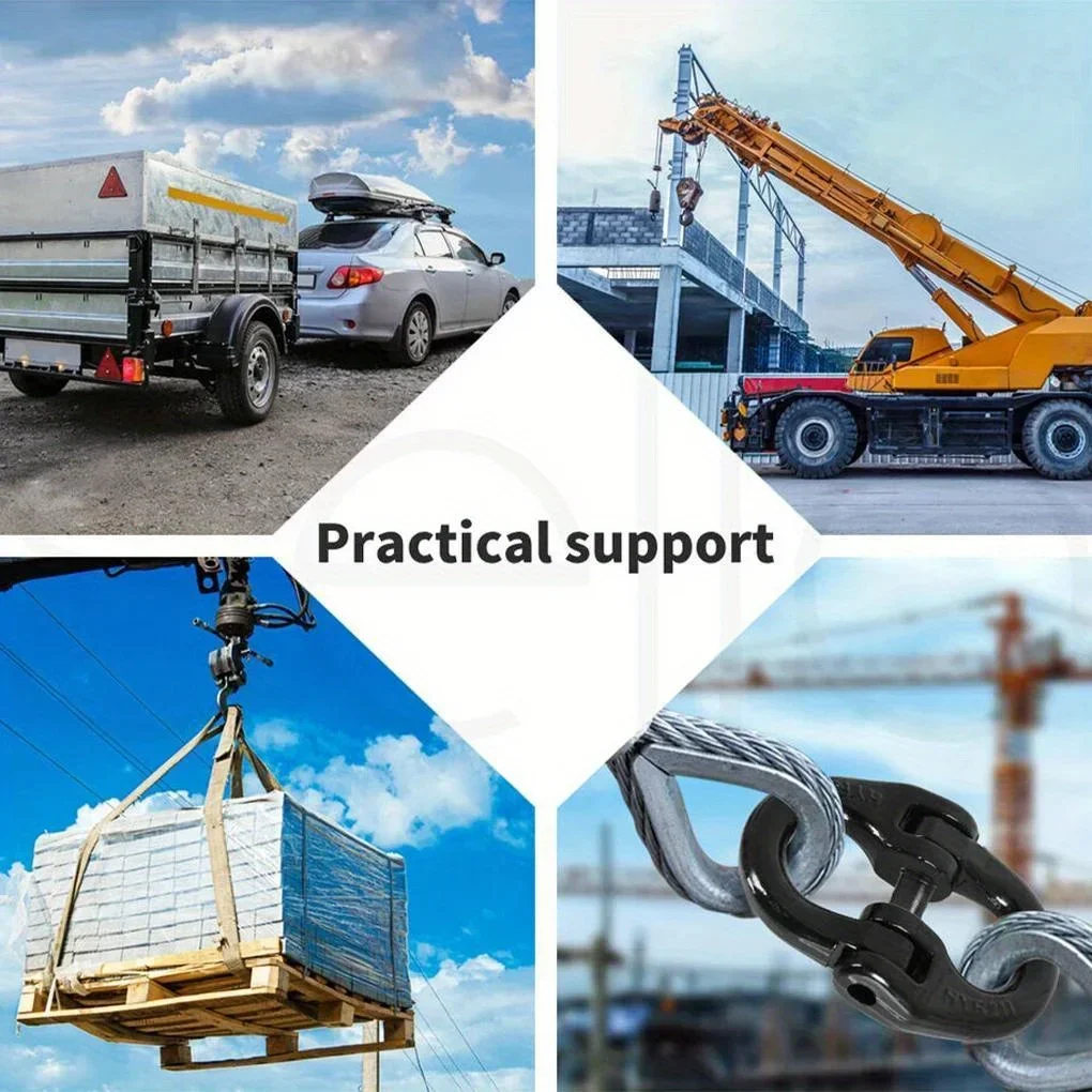 Red Grade 80 Alloy Steel Hammerlock Coupling Link Crane Hook Connection Hoisting Buckle Hoisting