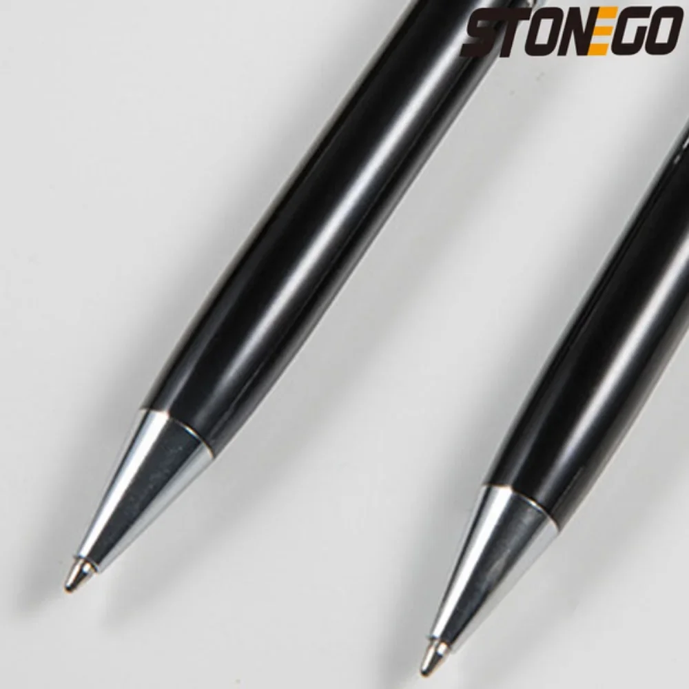 قلم حبر جاف فاخر أسود متوسط الحجم 1.0 مم قلم كتابة سلس قابل لإعادة الملء للاستخدام المكتبي والمدرسة