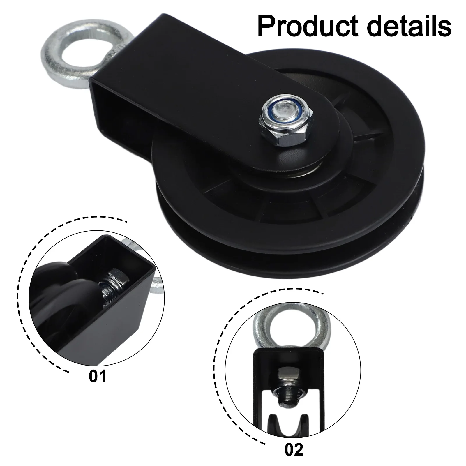 

Pulley Block Cable Pulley Wheel Fitness Training Easy Installation Frictionless Rotation Heavy Duty Optimal Size
