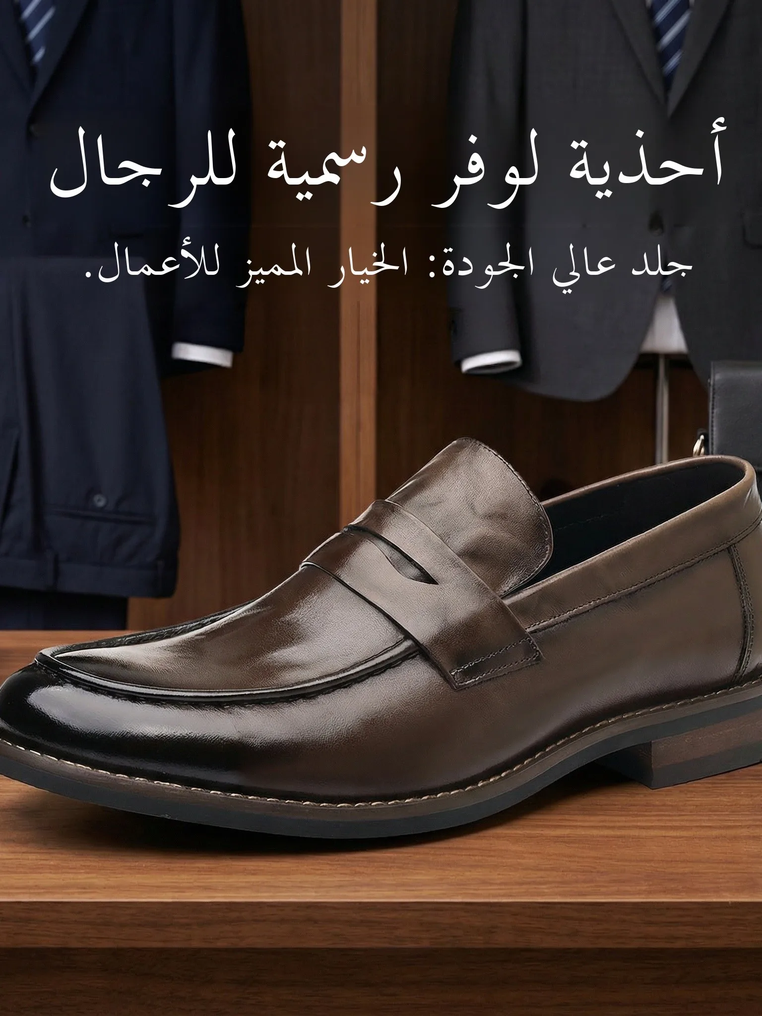 British Style Men's Genuine Leather Loafers Breathable Cowhide round Toe Business Formal Shoes Easy Wear Spring Autumn Season
