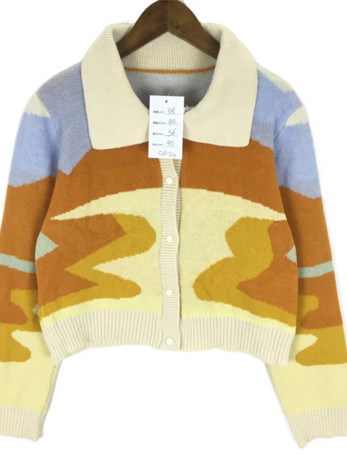 سترة صوفية عتيقة نمط الماس تنوعا فتاة ناعمة الكرتون طباعة سترة دافئة طويلة Sve جولة Ne الأعلى