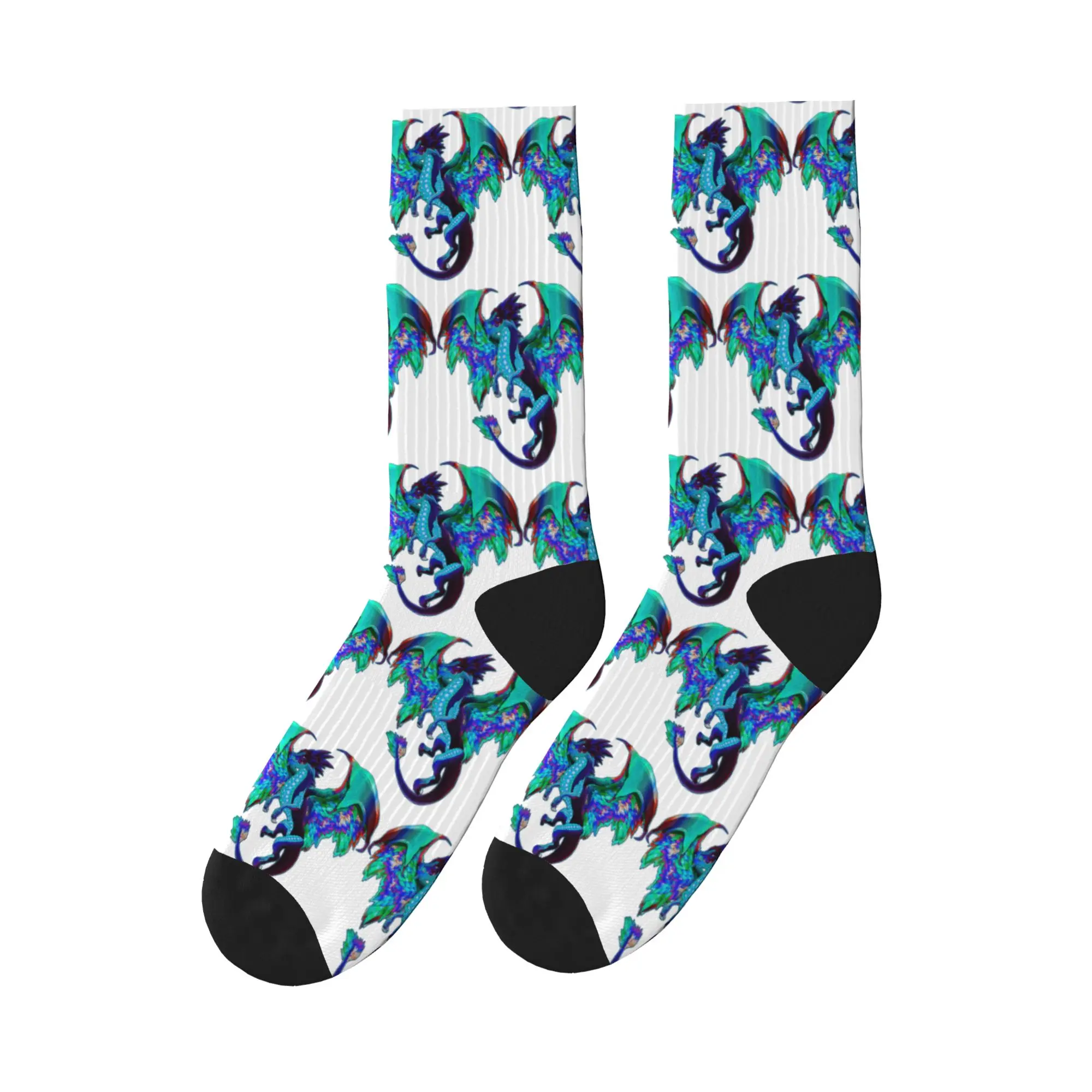 تخيل أنك التنين التنفس النار مع أجنحة الجوارب جوارب مضحكة الرجال تنفس تسلق الجوارب الشتاء المضادة للانزلاق الجوارب #1