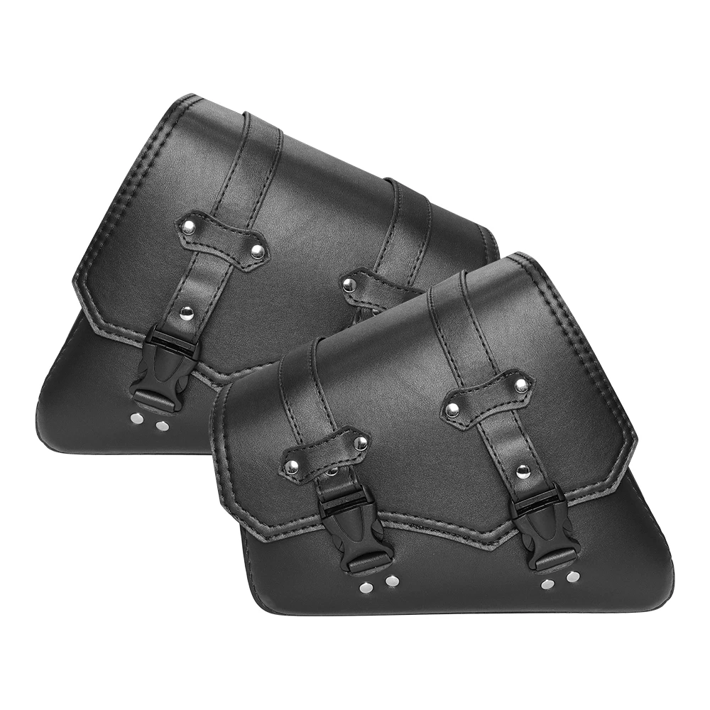 Fit For Harley Sportster XL 883 Hugger Sportster  Side Tool Bag PU Leather Luggage Saddle Bag