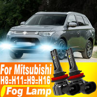 2pcs H11 H8 Led Fog Lights Headlight Canbus H16 H9 Car Bulb Driving Running Lamp 12v 55w For Mitsubishi Outlander Pajero Lancer