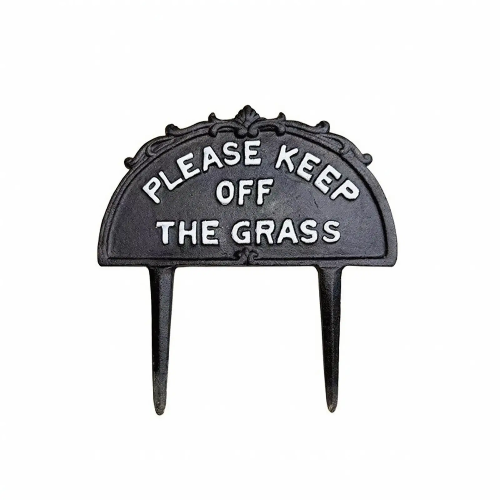 Keep Off Grass Sign Cast Iron Garden Lawn Stake Outdoor House Sign for Yard Property Protection