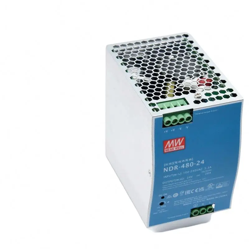 

MEAN WELL MW Power Supply (MW MEAN WEIL) NDR24024V10A5A Switching Power Supply 75W120W480W Rail 220 to 12V48V DC NDR48024 480W