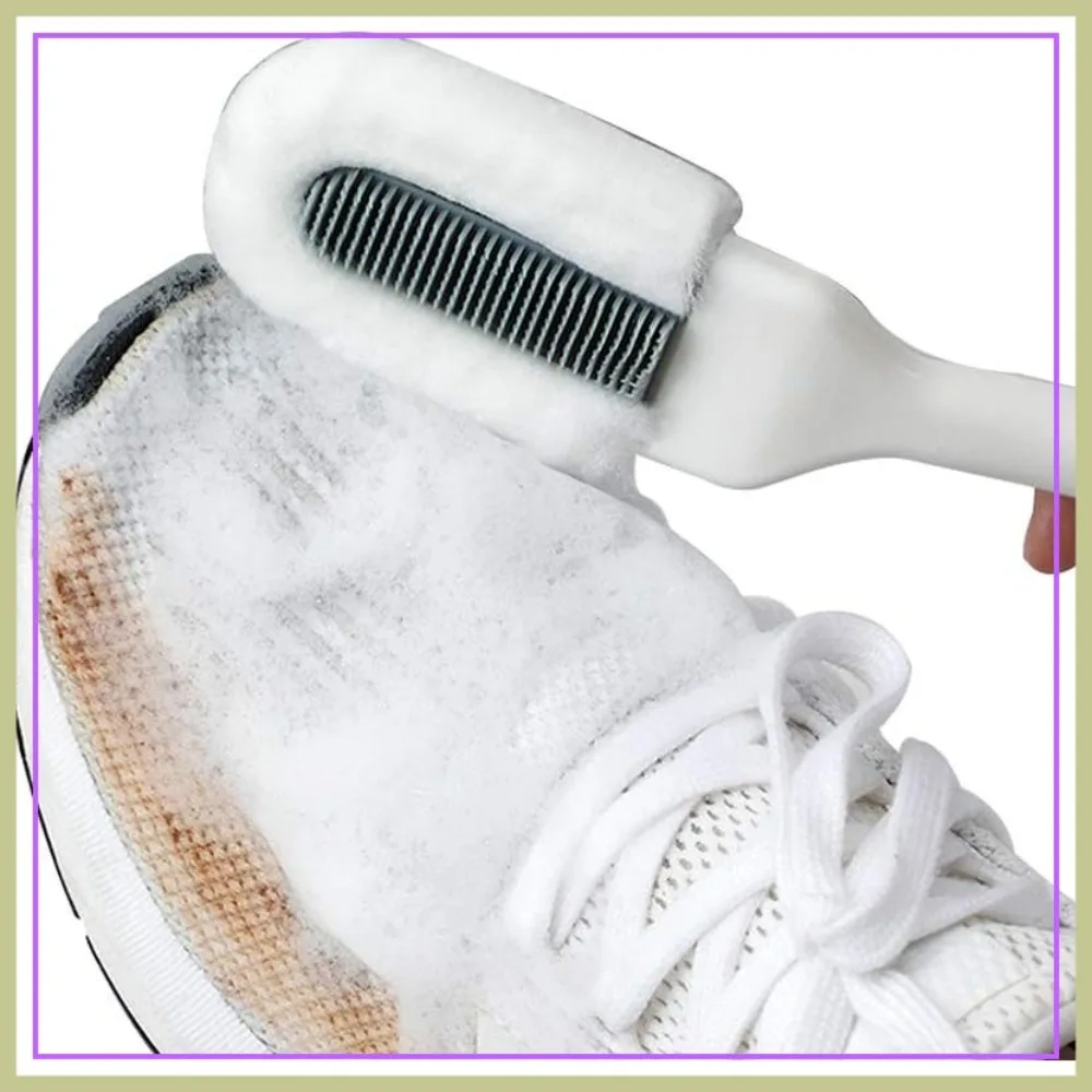 

Long Handle Shoe Cleaning Brush with Soft Bristles, Multifunctional Scrubber for Deep Clean, Hangable Design
