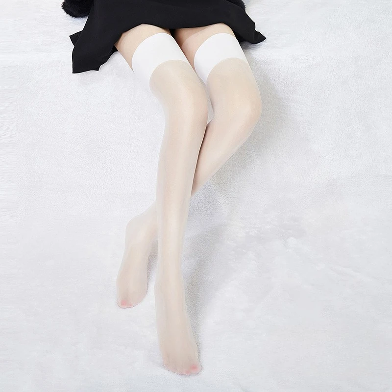 5D Retro Women Sexy Ultra-Thin Tights Thigh High Socks Elastic Transparent Over The Knee Stockings Temptation Japanese Jk Socks