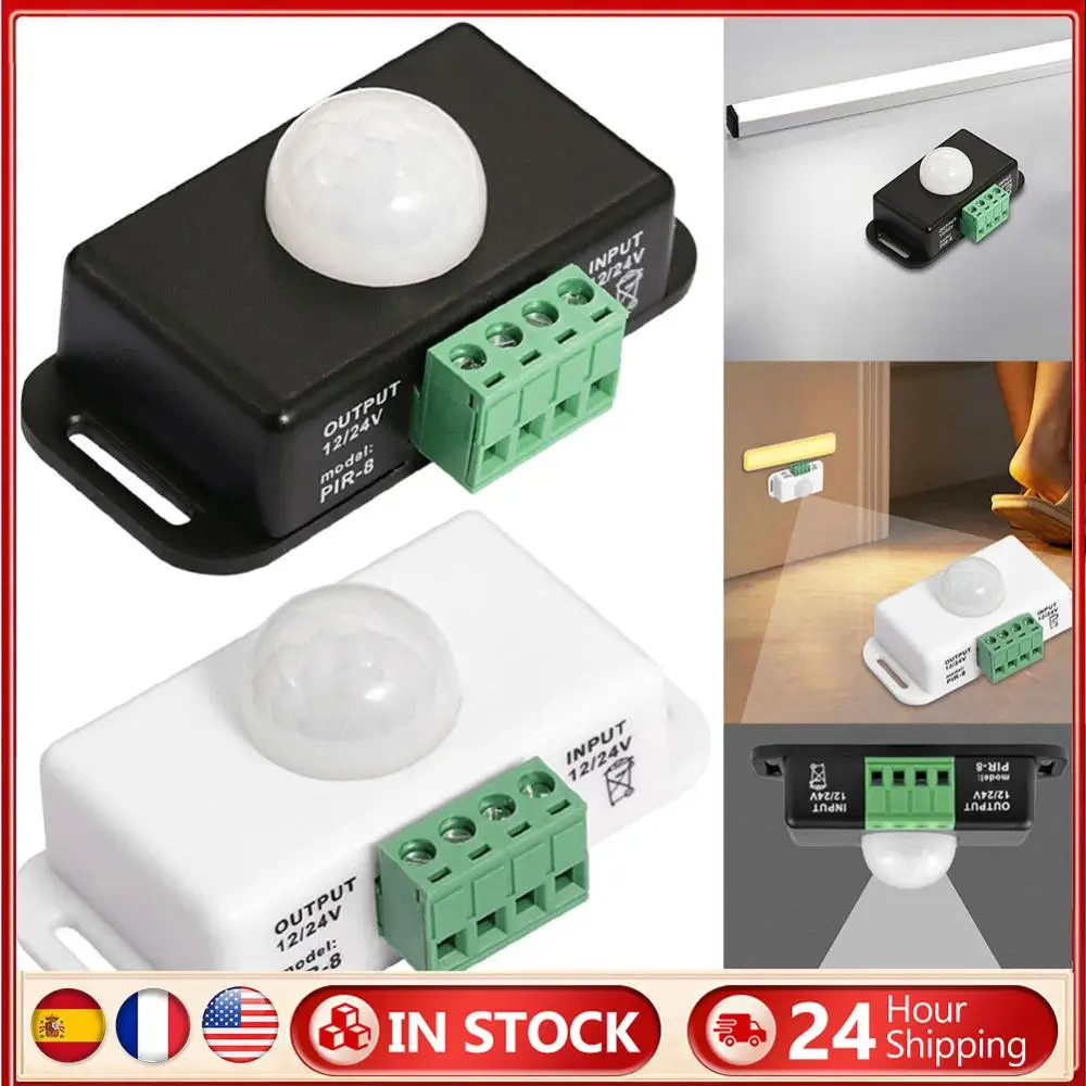 DC 12V/24V 6A 赤外線PIRモーションセンサー検知スイッチ 自動調整モーションセンサー検知スイッチ LEDストリップライト/ランプ用